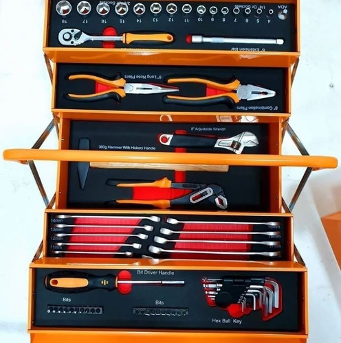 Juego Set Herramientas Tipo Fuelle Caja Lusqtoff 64 Lqcp125