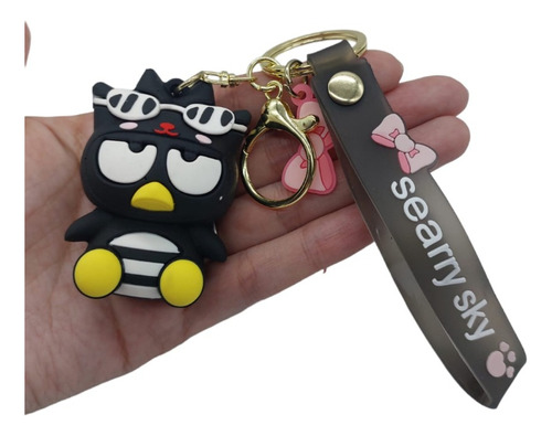 Llavero Badtz Maru Hello Kitty Playa Kawaii Goma 04