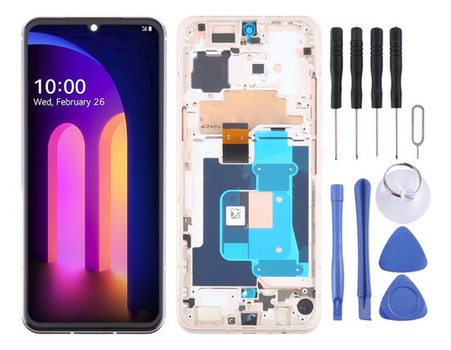 Sjp For LG V60 Thinq Kr Version Lcd Screen With Frame