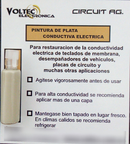 Pintura Conductiva De Plata Repara Circuitos. 1 Cc.