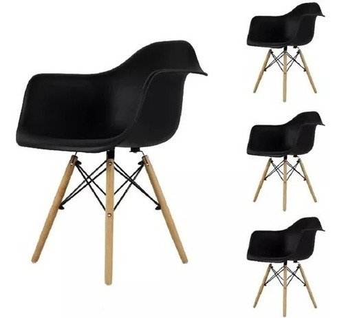 Set 4 Sillas Eames Armchair Stolmx Polipropileno