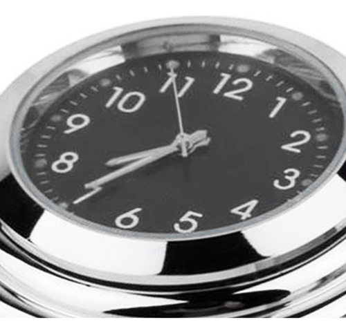 Reloj De Manillar De Motocicleta Cromado Precise Time