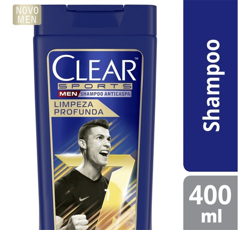 Shampoo Anticaspa Men Sports Limpeza Profunda 400ml Clear