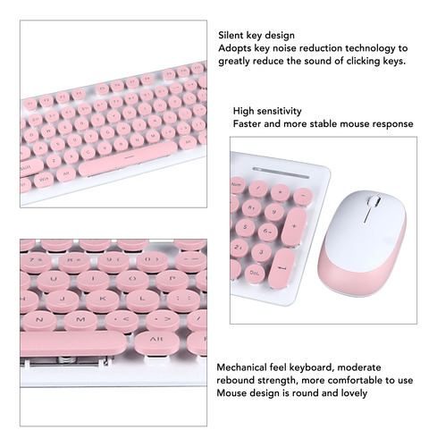 Combo De Teclado Y Ratón Para Pc De Escritorio Inalámbrico E