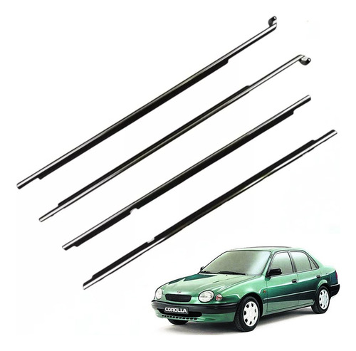 Cepillo Lamevidrios Corolla 1999 2000 2001 2002 Cromado Kit