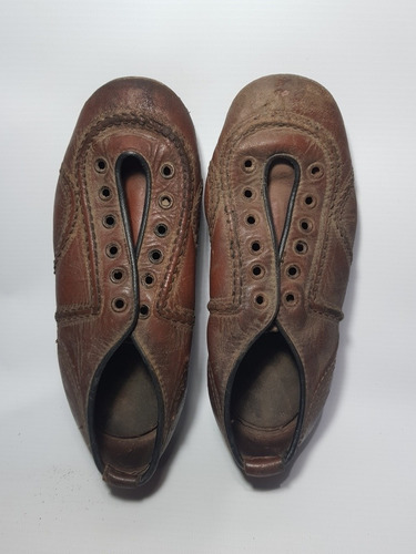 Imagen 1 de 8 de Antiguos Botines Fútbol 1930 Niño Plumita Mag 56801