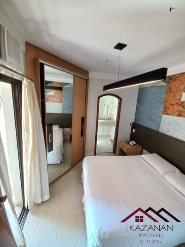 Imagem 8 de 15 de Apartamento Flat 1 Dormitório (suite) - Gonzaga - Santos - 5517