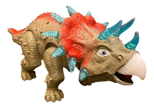 Dinosaurio Triceraptos Camina Con Luz Y Sonido Jiujim
