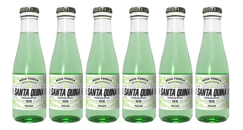 Santa Quina Pepino Agua Tonica Botella Vidrio 200 Ml Pack X6