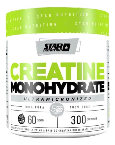 Creatina Monohidrato 100% Pura X 300 Gr Star Nutrition