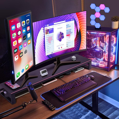 Vaydeer Dual Monitor Stand Computer Riser Con Puertos Usb 3.