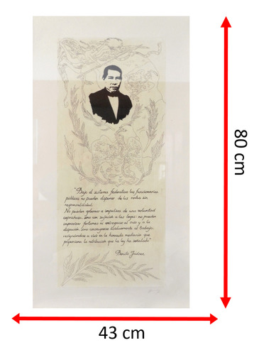 Grabado De Sergio Hernández Discurso Benito Juárez (Usado)