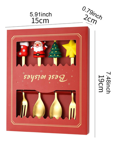 Juego De Tenedores Y Cucharas Navideñas, Juegos De