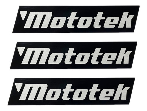 Calcos Moto Mototek Oficial Kit X 3 Unidades  - 12 X 3cm