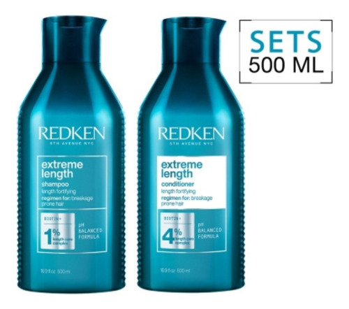 Set Extreme Lenght Redken 500ml Shampoo + Acondicionador