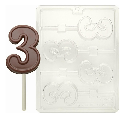 Cybrtrayd Nº 3 Lolly Chocolate Candy Molde Con