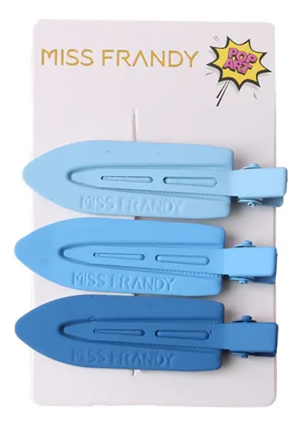Clipes De Cabelo Maquiagem - Clip Hair - Grampos Presilhas Cor Azul
