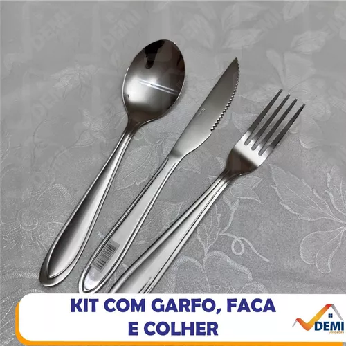 Conjunto de talheres Desina - faca, garfo grande e pequeno, colher