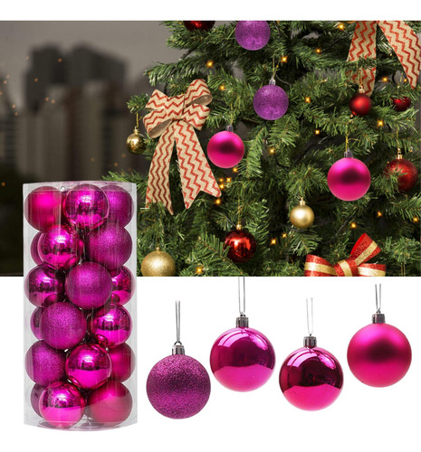 Adorno De Bolas De Navidad De 48 Piezas Inastillable Para