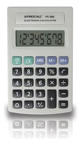Calculadora personal Pc082 Procalc de 8 dígitos