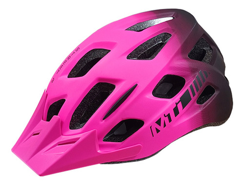 Casco Bicicleta Mti Street 3 Mtb Enduro + Luz - Color Rosa Chicle Talle M