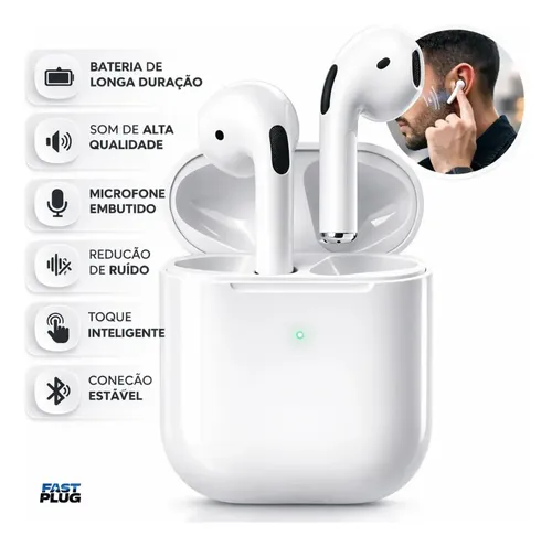 Fone De Ouvido Bluetooth Sem Fio Bateria de Longa Duração Pro 4 B...