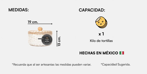 8 Tortilleros Térmicos De Mimbre Con Tapa Para 1 Kilo.