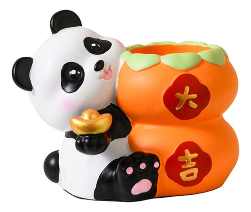 Soporte Para Bolígrafo Con Diseño De Panda, Bonito Naranja