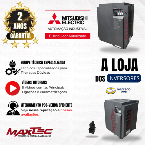 Inversor De Frequência Mitsubishi 15cv 220v Trifásico D720