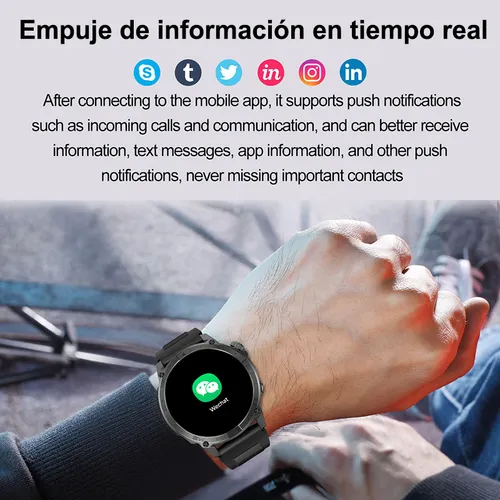 Amoled Smartwatch Hombre Reloj Inteligente Brújula Contestar