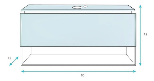 Vanitory Flotante 90cm + Bacha
