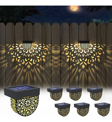 Ekq Solar Fence Lights 6 Pack Solar Deck Lights Outdoor Wate