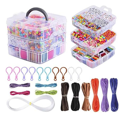 Peirich Kit De Cuentas Para Hacer Joyas, Incluye 44 Hilos D