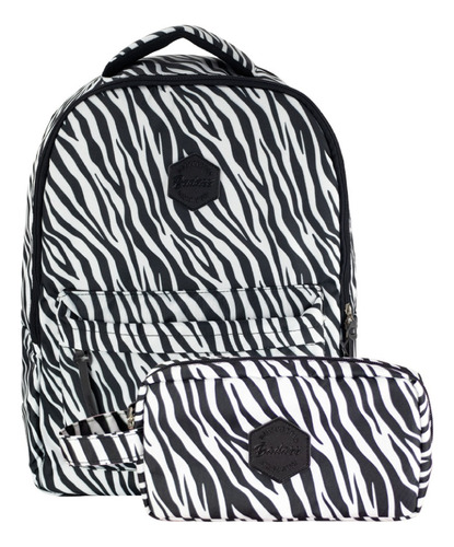 Set Cebra Morral + Cartuchera Animal-print - Badass