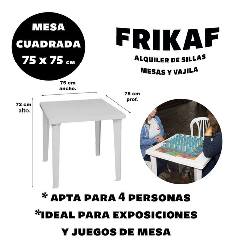 Imagen 7 de 10 de Alquiler Sillas Plastico Mesas Vajilla Fiesta Evento Cabagba