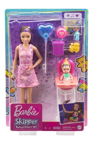 Barbie Muñeca Modelo Skipper Niñera Baby Sitters Grp40