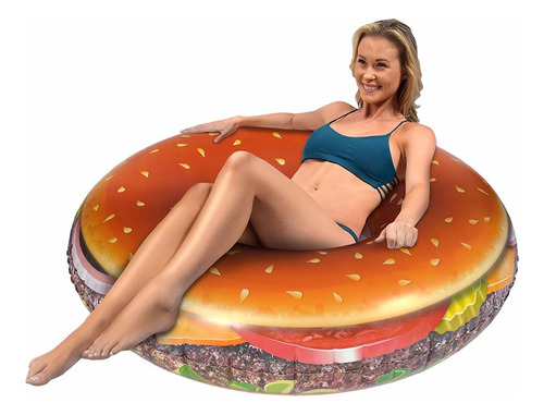 Gofloats Cheeseburger Party Tube Flotador Gigante De La Pisc Color p&p imports, llc sports