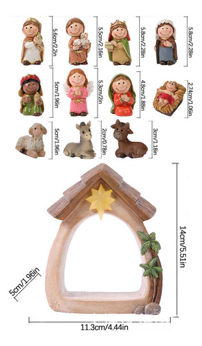 Christmas Decoration Led Light Nativity Manger Group Scene O