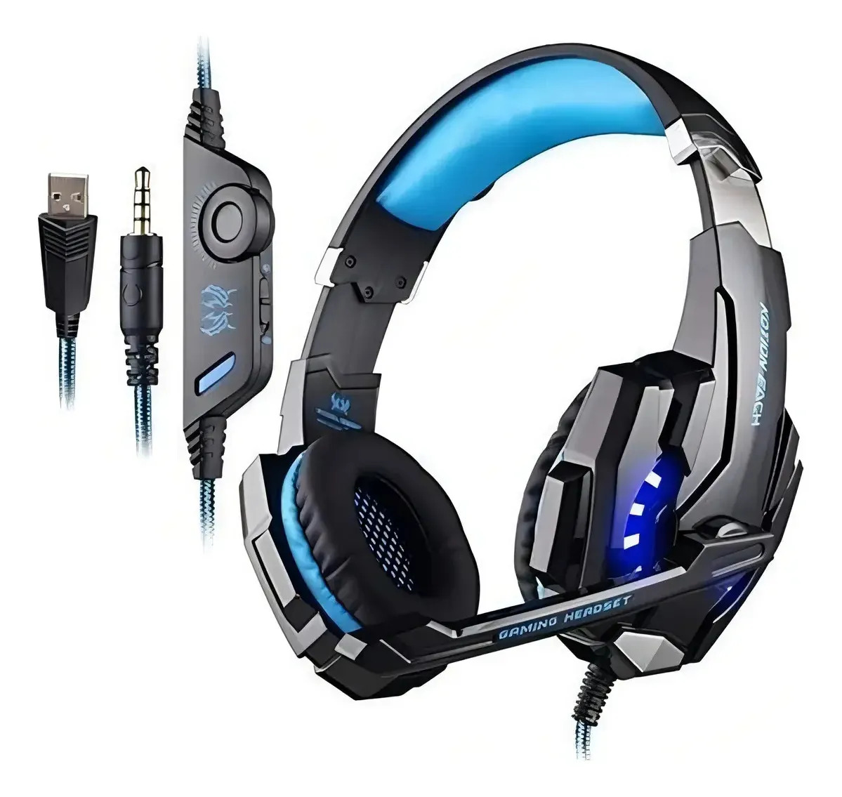 Auriculares Gamer Kotion Each G9000 Con Micrófono Luz LED