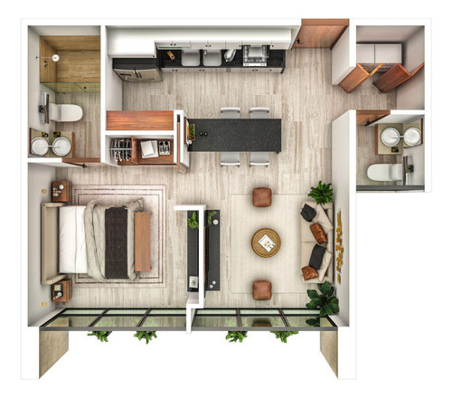 Departamentos En Venta En Mérida, Yucatán De 1 Y 2 Recámaras.
