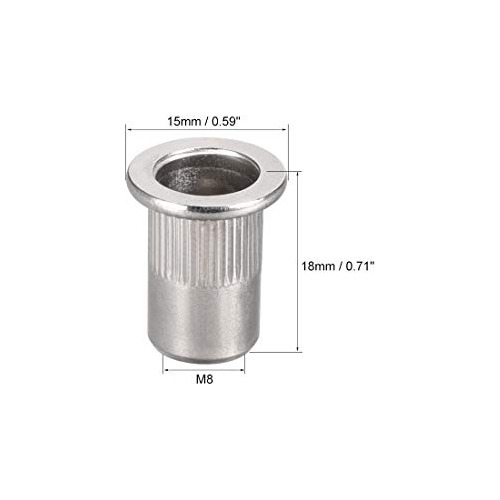 M8 Remache Tuercas Inoxidable Steel 20 Pcs