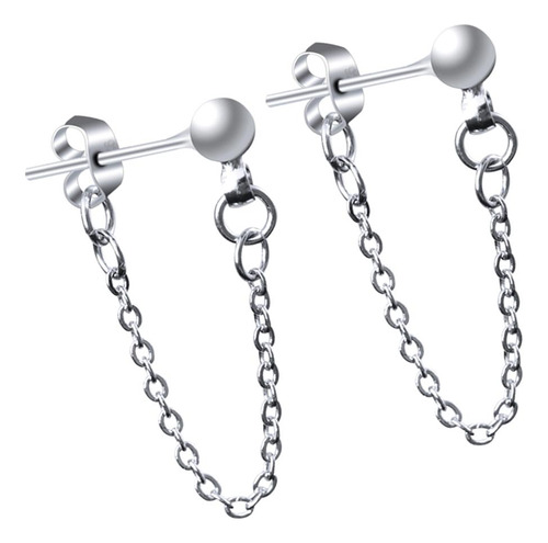 2x 1 Par Pendientes Colgante Moda De Material Acero