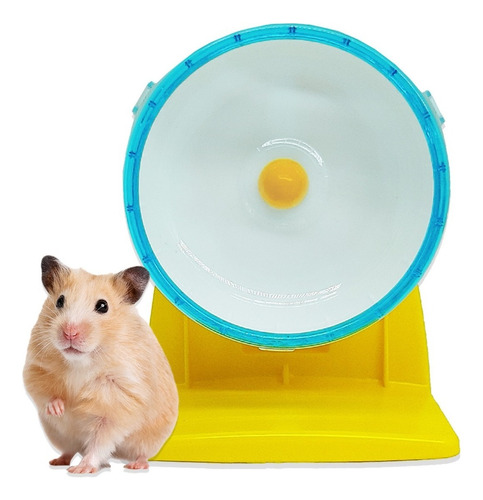 Roda Silenciosa Exercício Brinquedo Roedores Hamster Ratos Cor Azul