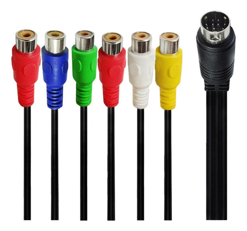 S-video De 10 Pines A Rgb Hembra 6 Rca 10 Pines Din S-video