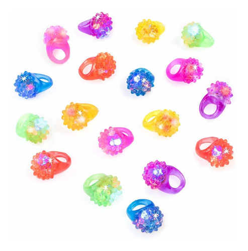 Intermitente Co Do Led Light Up Bumpy Jelly Anillos De ...