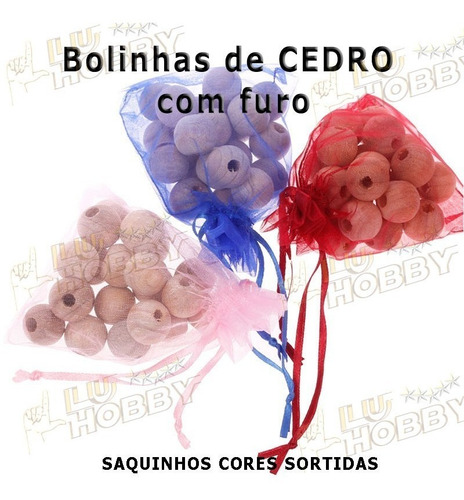 100x Bolas De Cedro Com Furo Roupas Gaveta Anti Traça Mofo
