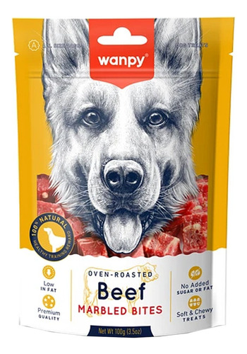 Wanpy Beef Marbled Bites 100gr- Snack Para Perro