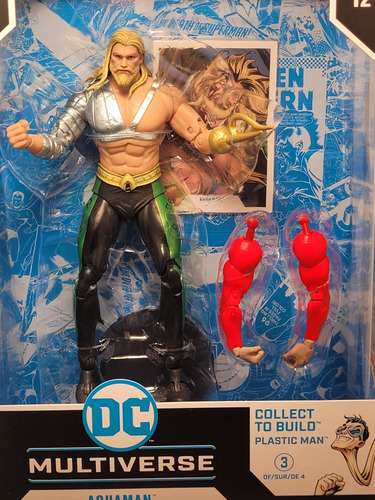Aquaman- Jla- Dc Multiverse -collect To Build Plastic Man. (Usado)