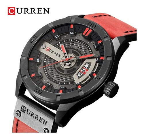 Reloj Curren de cuarzo de cuero para hombre con calendario