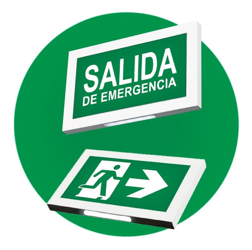 Salida Emergencia Pictogramas Intercambiables Montaje Pared